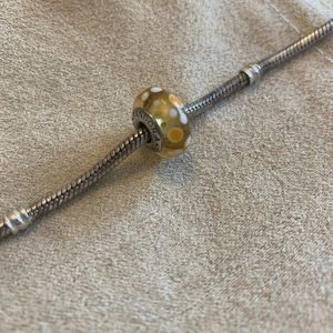 Authentic PANDORA Yellow Glass Bubbles Charm